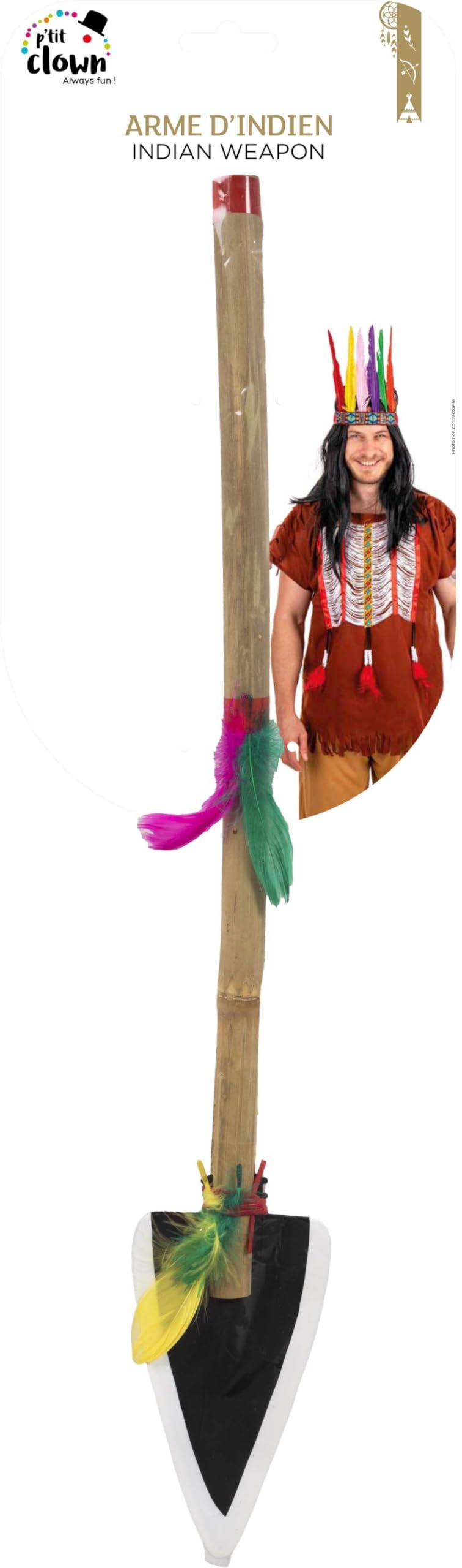 p-tit-clown-36930-indianer-waffe-38-45-cm-accessoire-mehrfarbig image 5