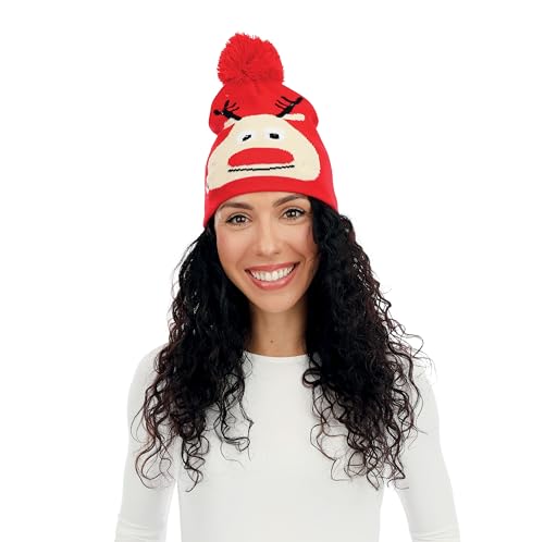 p-tit-clown-weihnachtsm-tze-rentier-mit-licht-rot-einheitsgr-e-erwachsene image 5
