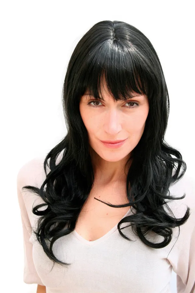wig-me-up-3001-damen-langhaarper-cke-schwarz-gewellt-mit-pony-ca-55-cm image 1