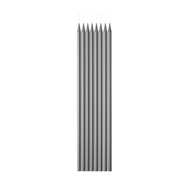 p-tit-clown-re22720-tortendeko-set-24-gro-e-kerzen-silber-15-3-cm image 1
