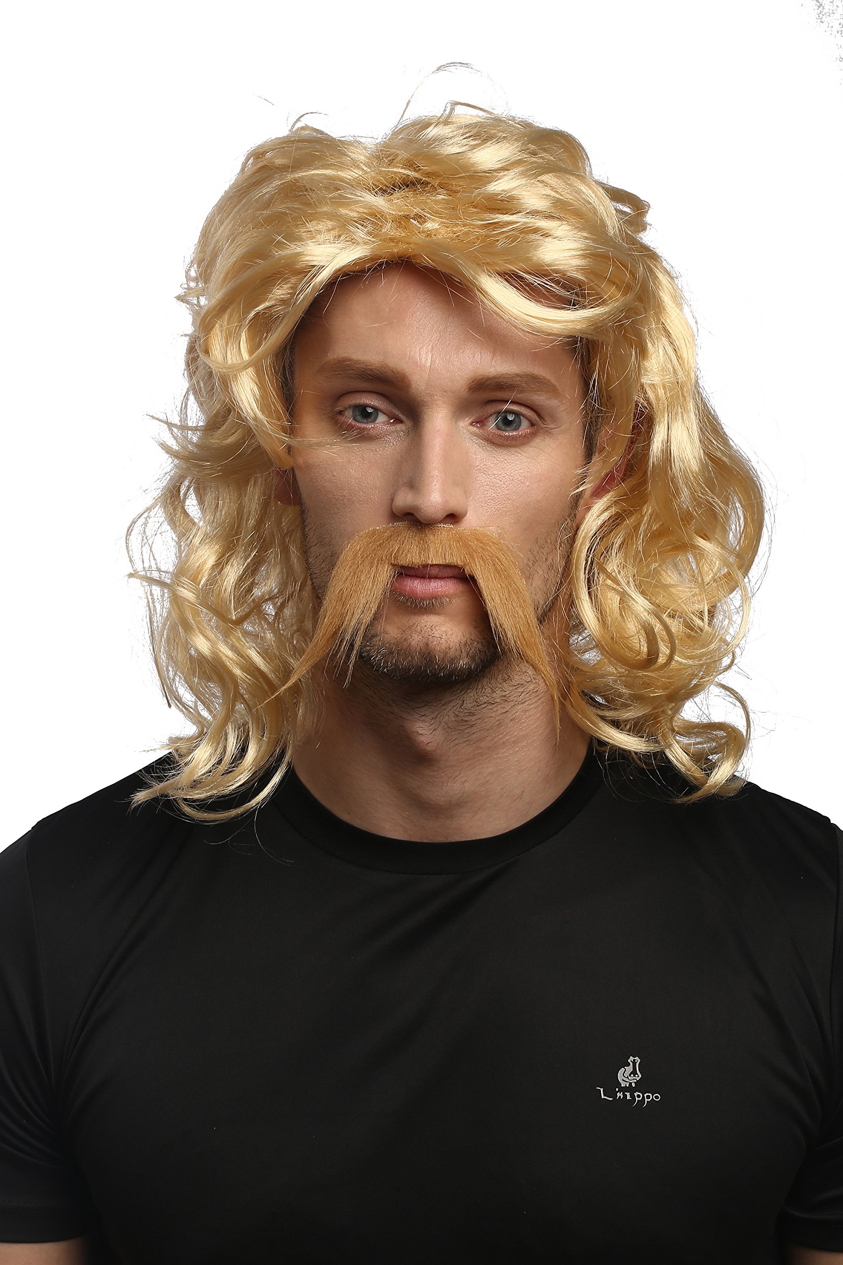 wig-me-up-per-cke-bart-set-herren-blond-wellig-gallier-wikinger-barbar-40-cm image 2