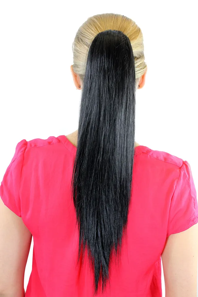 wig-me-up-112-1b-zopf-extension-schwarz-glatt-50-cm-butterfly-clip image 1