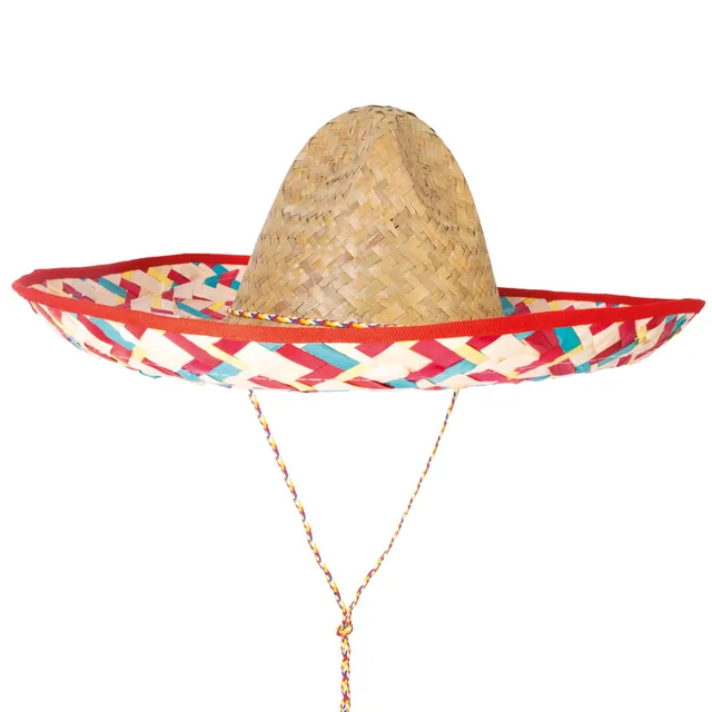 p-tit-clown-95417-sombrero-strohgeflecht-mehrfarbig-karnevalshut image 1