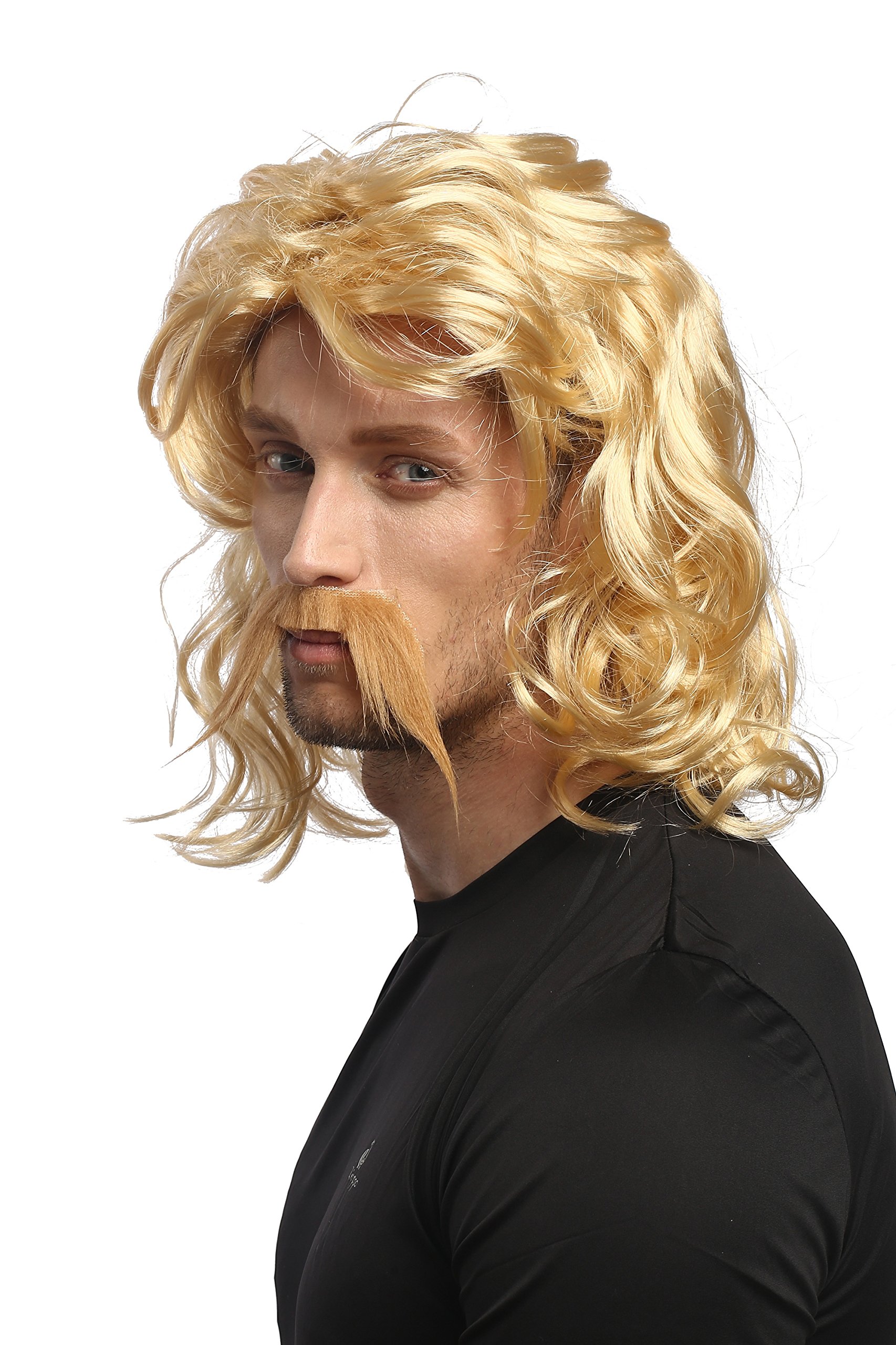 wig-me-up-per-cke-bart-set-herren-blond-wellig-gallier-wikinger-barbar-40-cm image 1