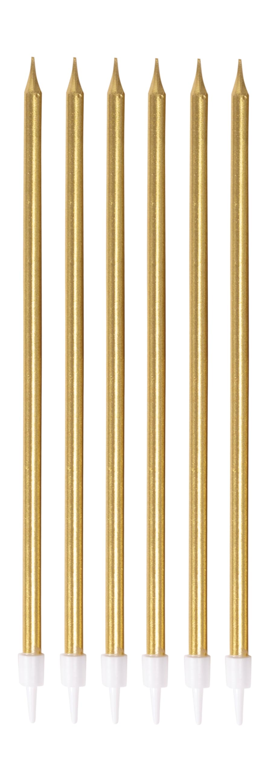 ptit-clown-lange-d-nne-kerzen-gold-6-st-ck image 2