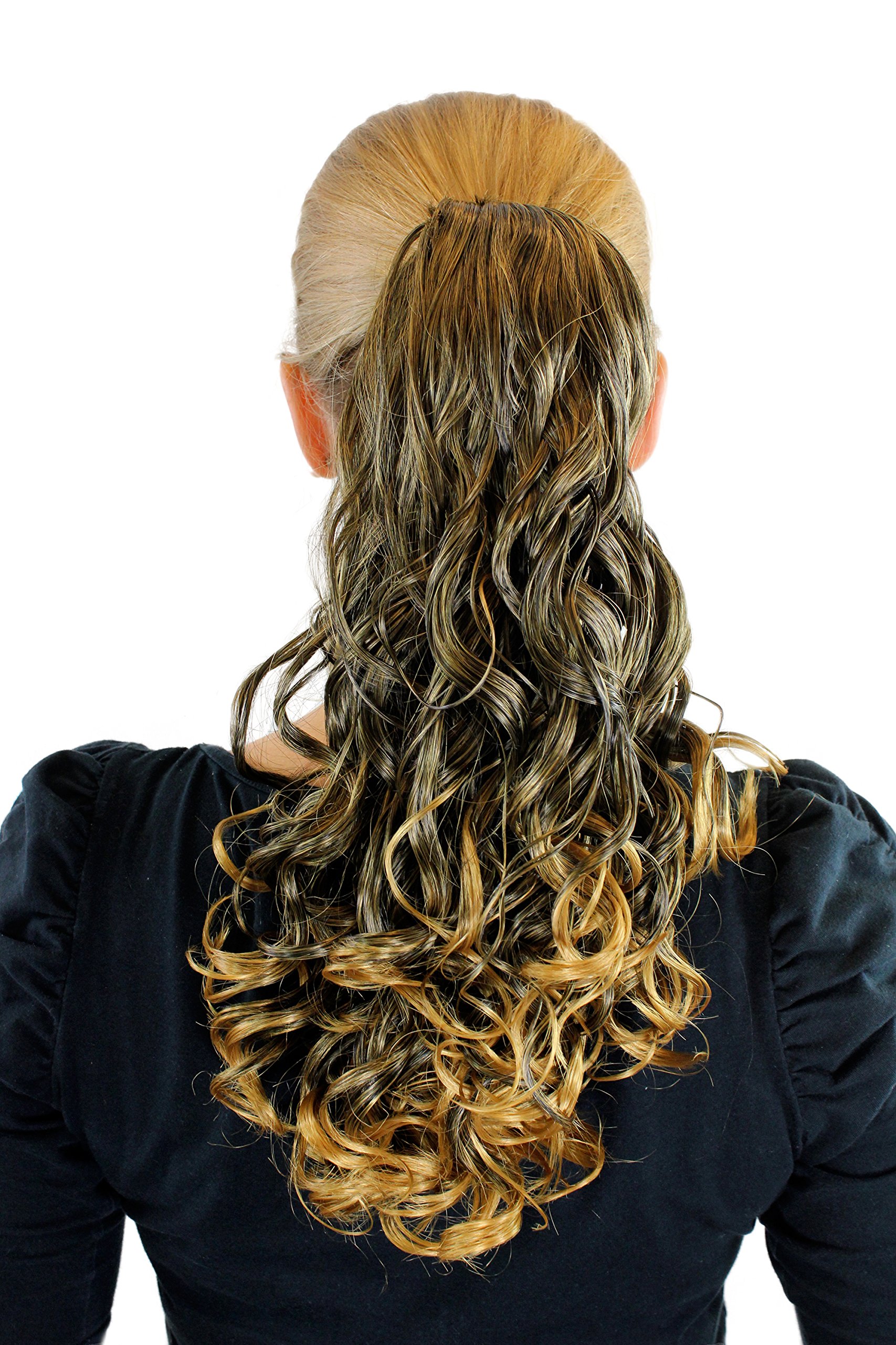 wig-me-up-jl-0022-2t16-haarteil-zopf-schwarz-blond-locken-35-cm image 1