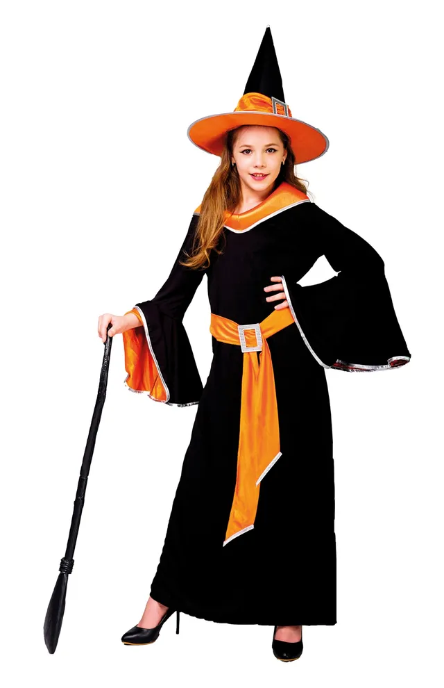 p-tit-clown-halloween-hexe-kost-m-m-dchen-kleid-hut-g-rtel image 1