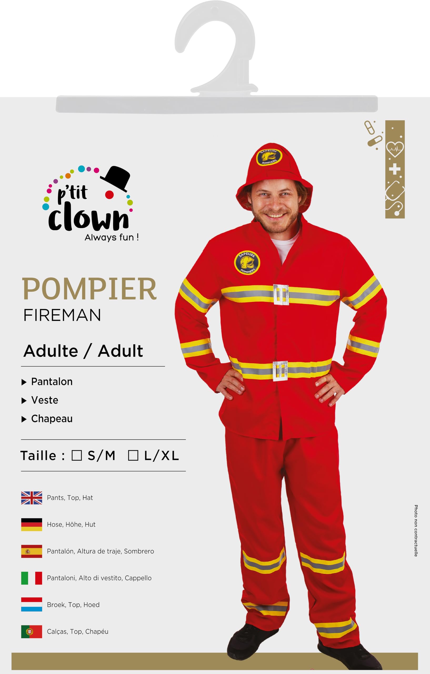 p-tit-clown-feuerwehrmann-kost-m-erwachsene-realistisch-polyester image 5