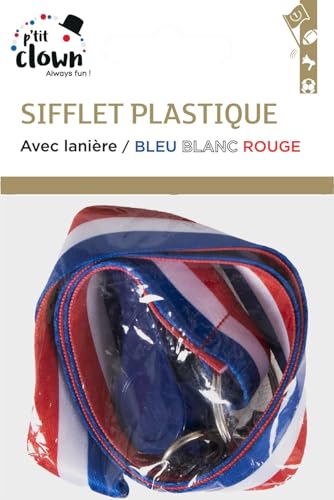 p-tit-clown-pfeife-kunststoff-mit-band-blau-wei-rot-frankreich-fan image 7