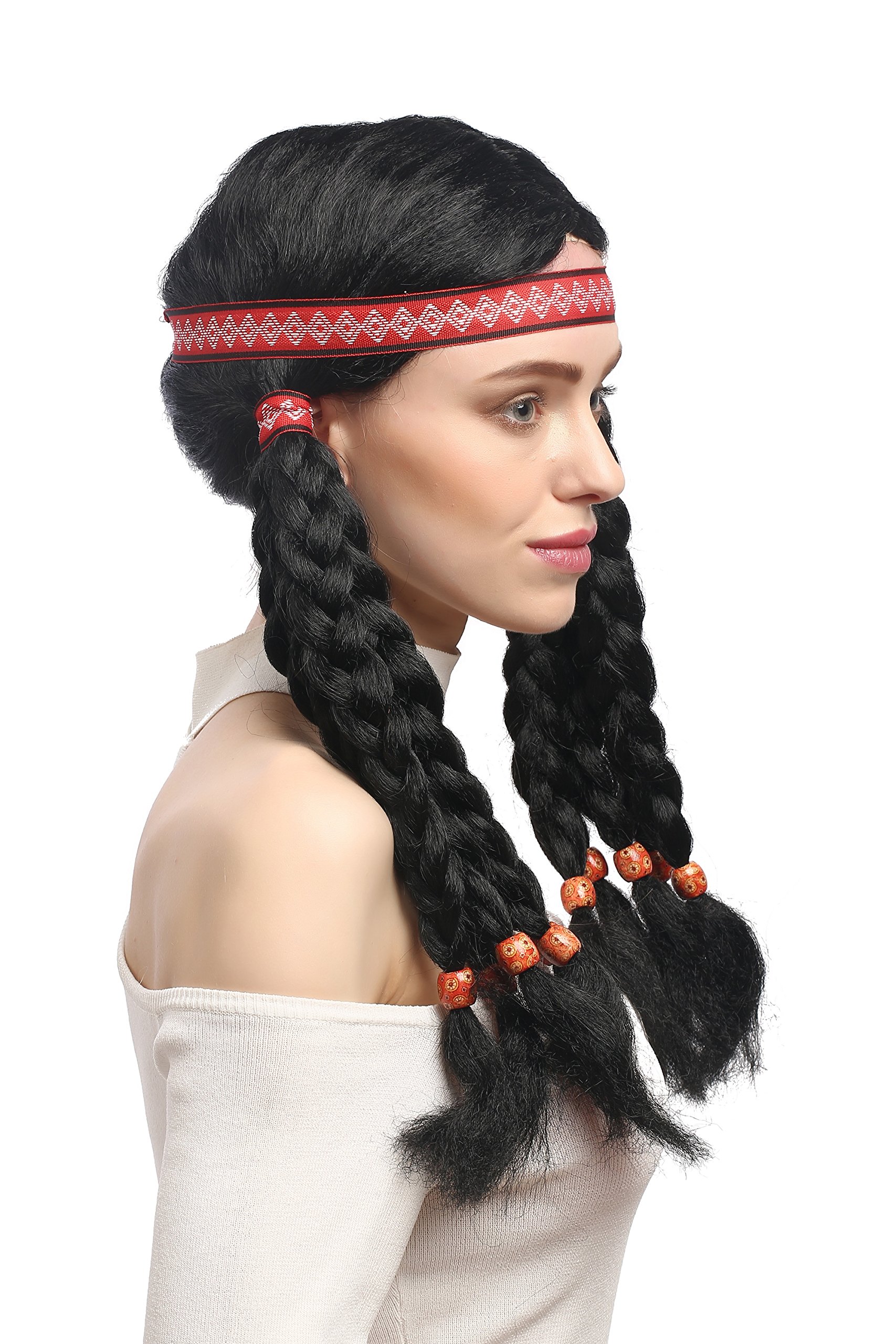 wig-me-up-w-12841-p103-party-per-cke-damen-indianerin-hippie-10-z-pfe-schwarz-50 image 3