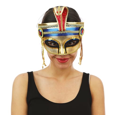 p-tit-clown-23386-halbmaske-pharaonin-gold-damen-mit-gummiband image 6