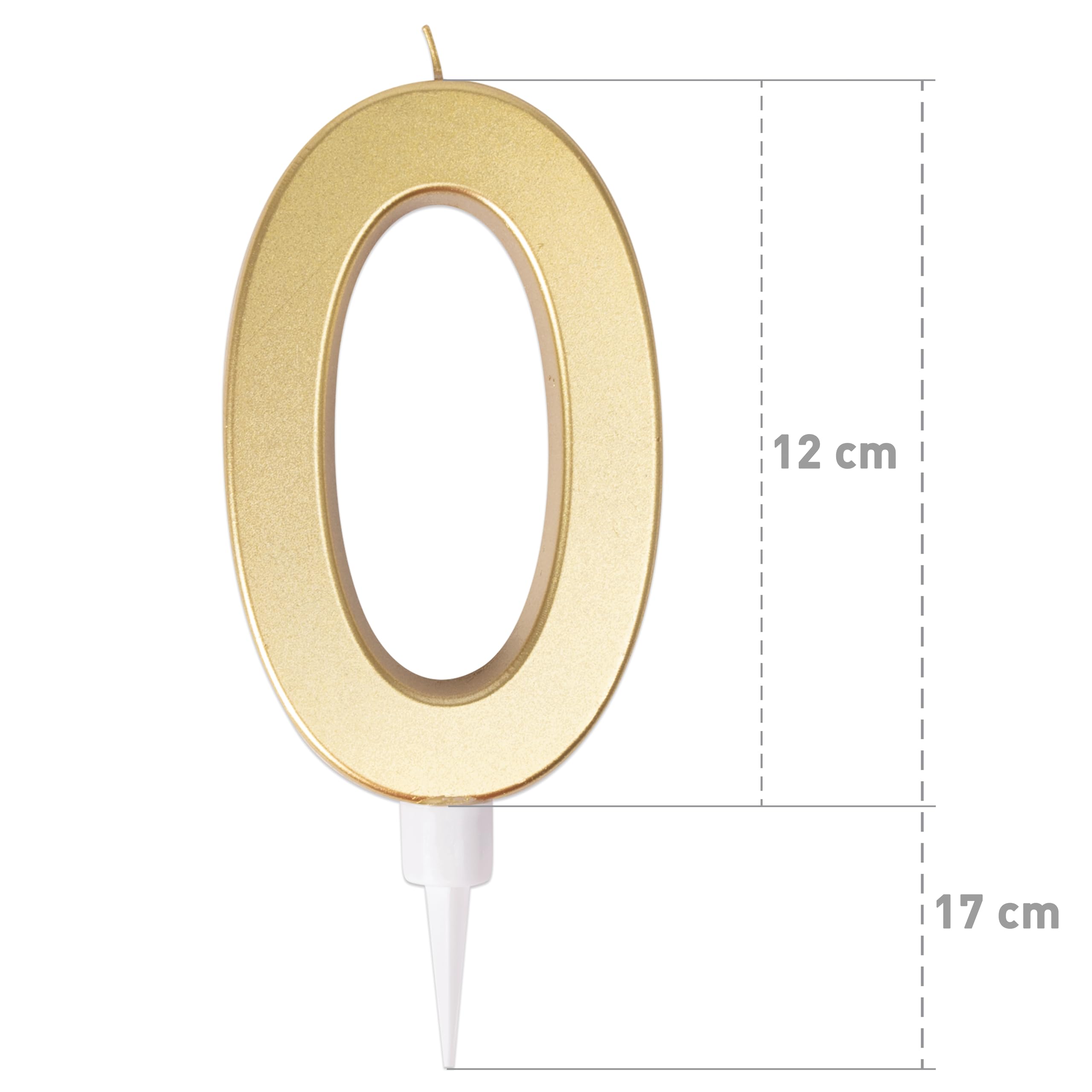 ptit-clown-23950-riesenkerze-gold-zahl-0-tortendeko image 2