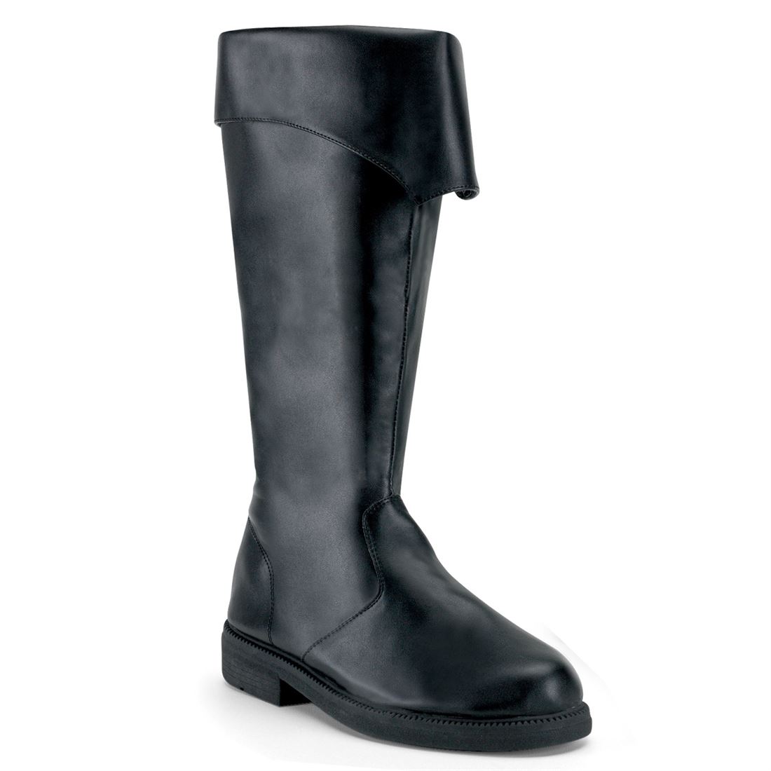 funtasma-captain-105-herren-kniehohe-piratenstiefel-schwarz-2-5-cm-absatz-mit-re image 1