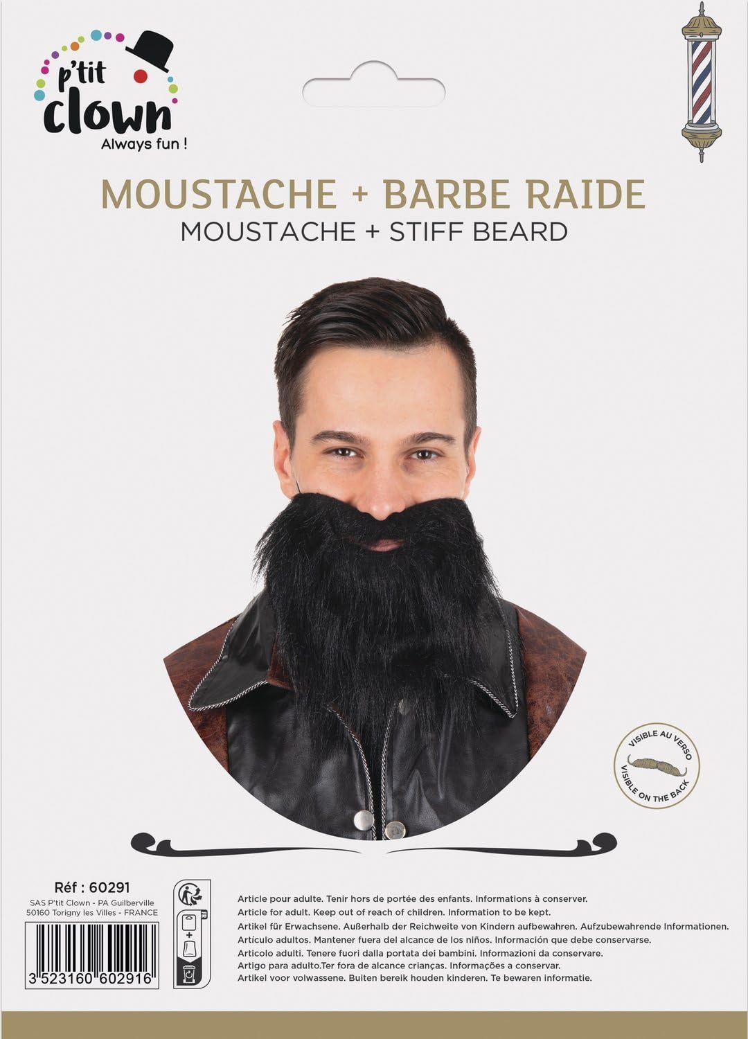 p-tit-clown-piratenbart-blackbeard-glatt-mit-schnurrbart-kost-mbart image 3