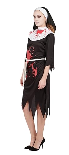 ptit-clown-blutiges-nonne-kost-m-erwachsene-kleid-kopfbedeckung-g-rtel image 8