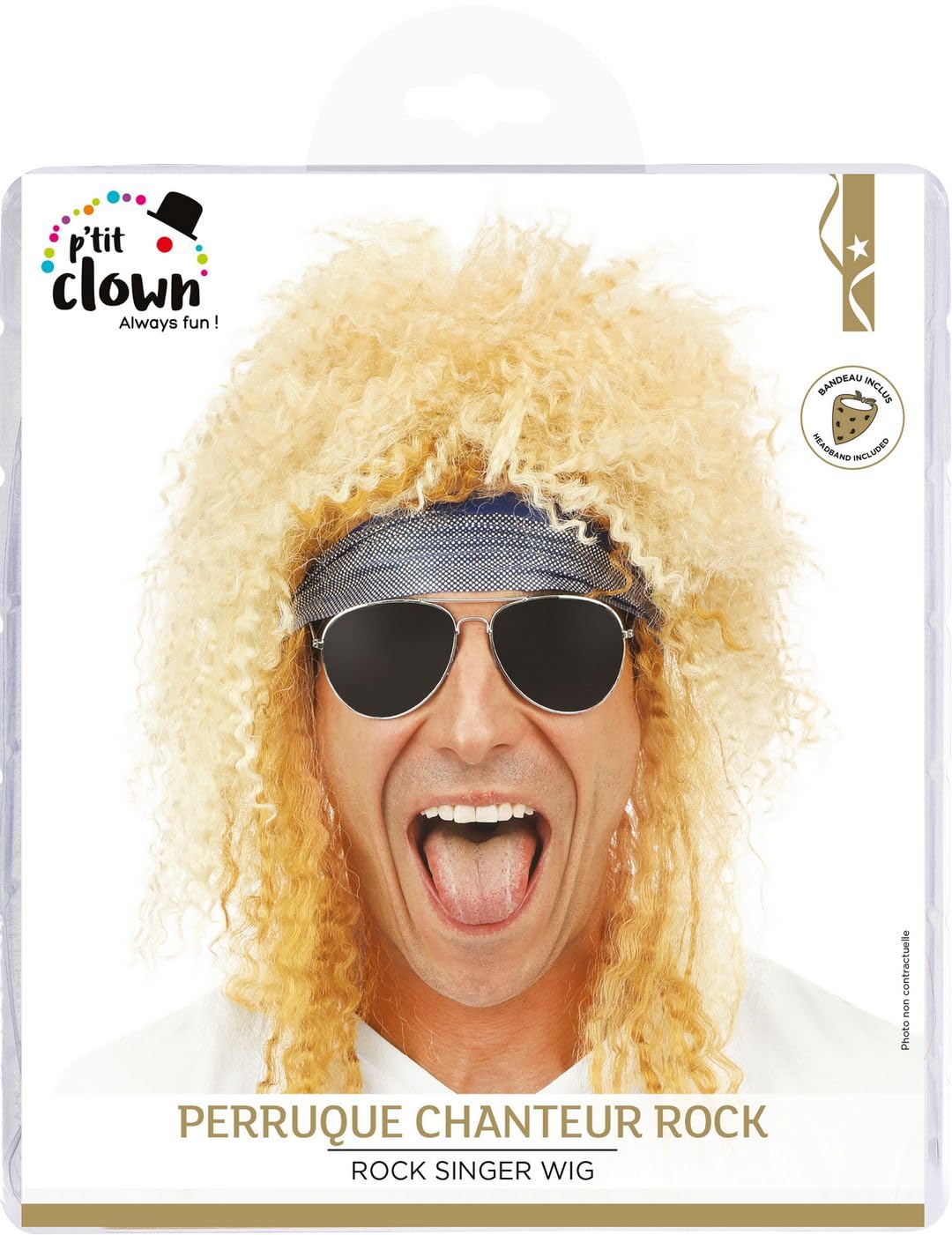 ptit-clown-23750-rockerper-cke-f-r-erwachsene-blond-mit-stirnband image 4