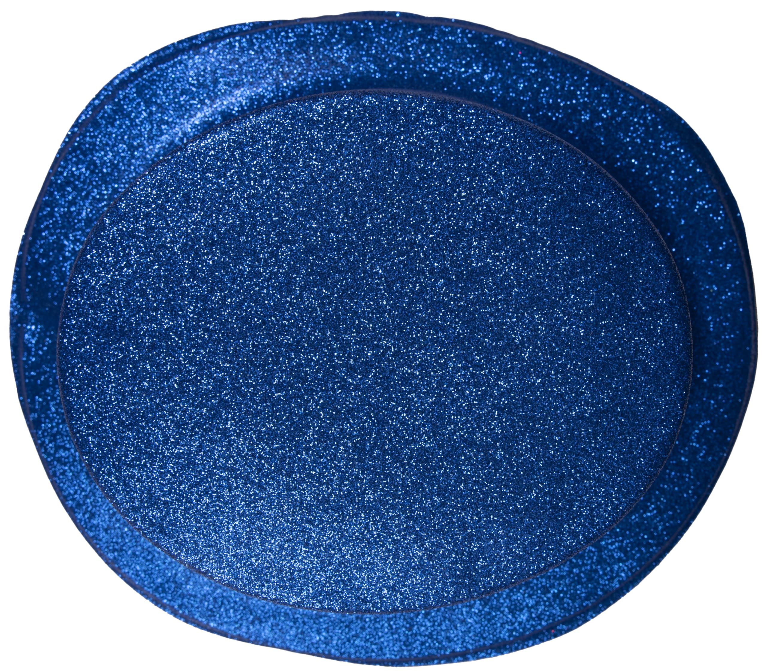 ptit-clown-paillettenhut-glitter-blau-partyhut-karneval-silvester-disco image 3
