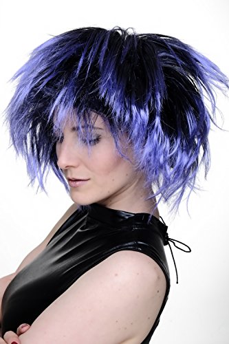 wig-me-up-punk-per-cke-blau-schwarz-80er-disco-party-per-cke image 6