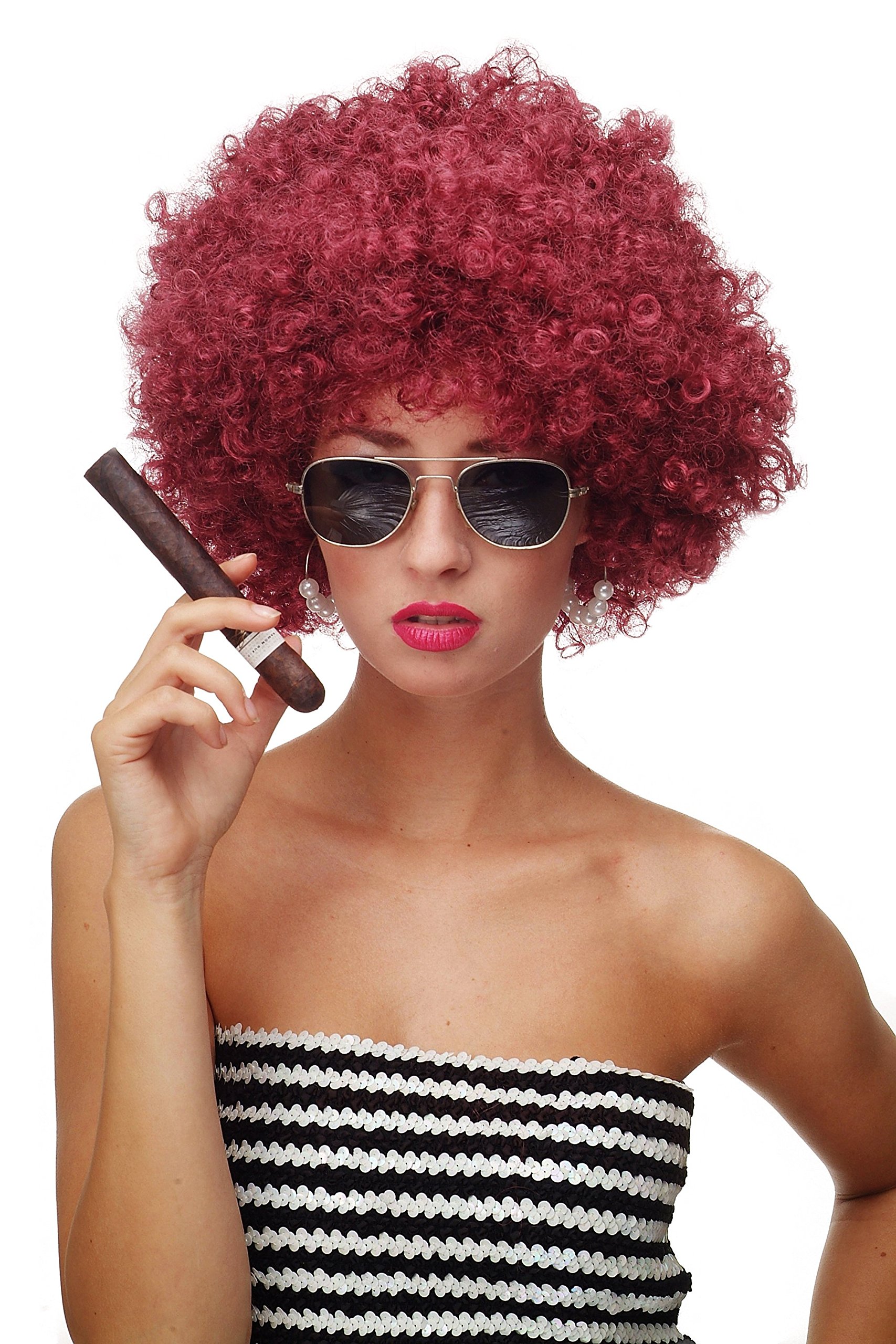 wig-me-up-pw0011-p67-afroper-cke-party-70er-disco-granatrot-25-cm image 1