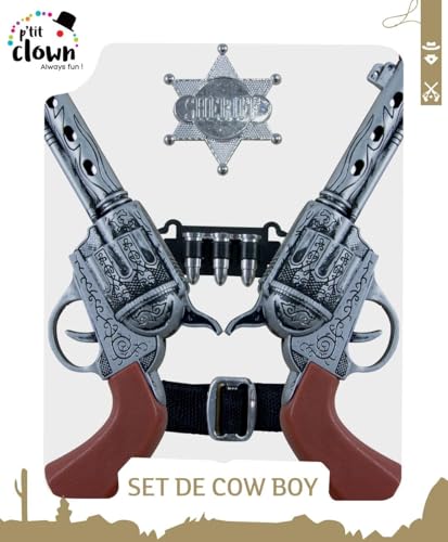 p-tit-clown-cowboy-kit-mit-2-revolvern-g-rtel-mit-patronen-und-sheriffstern image 5