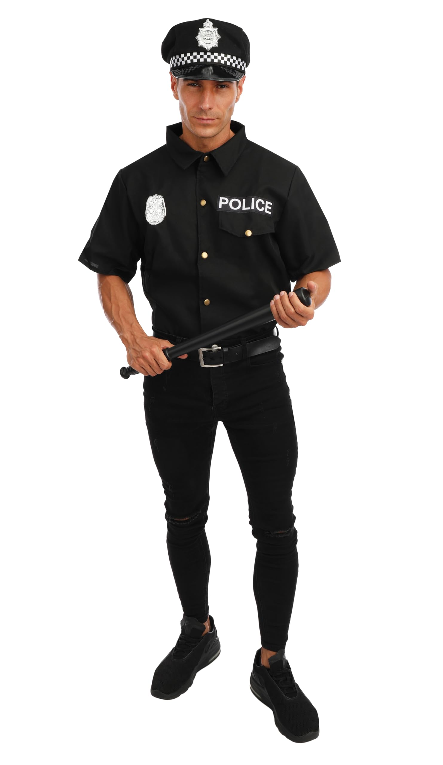 p-tit-clown-polizeikost-m-f-r-erwachsene-mit-hemd-und-kappe image 1