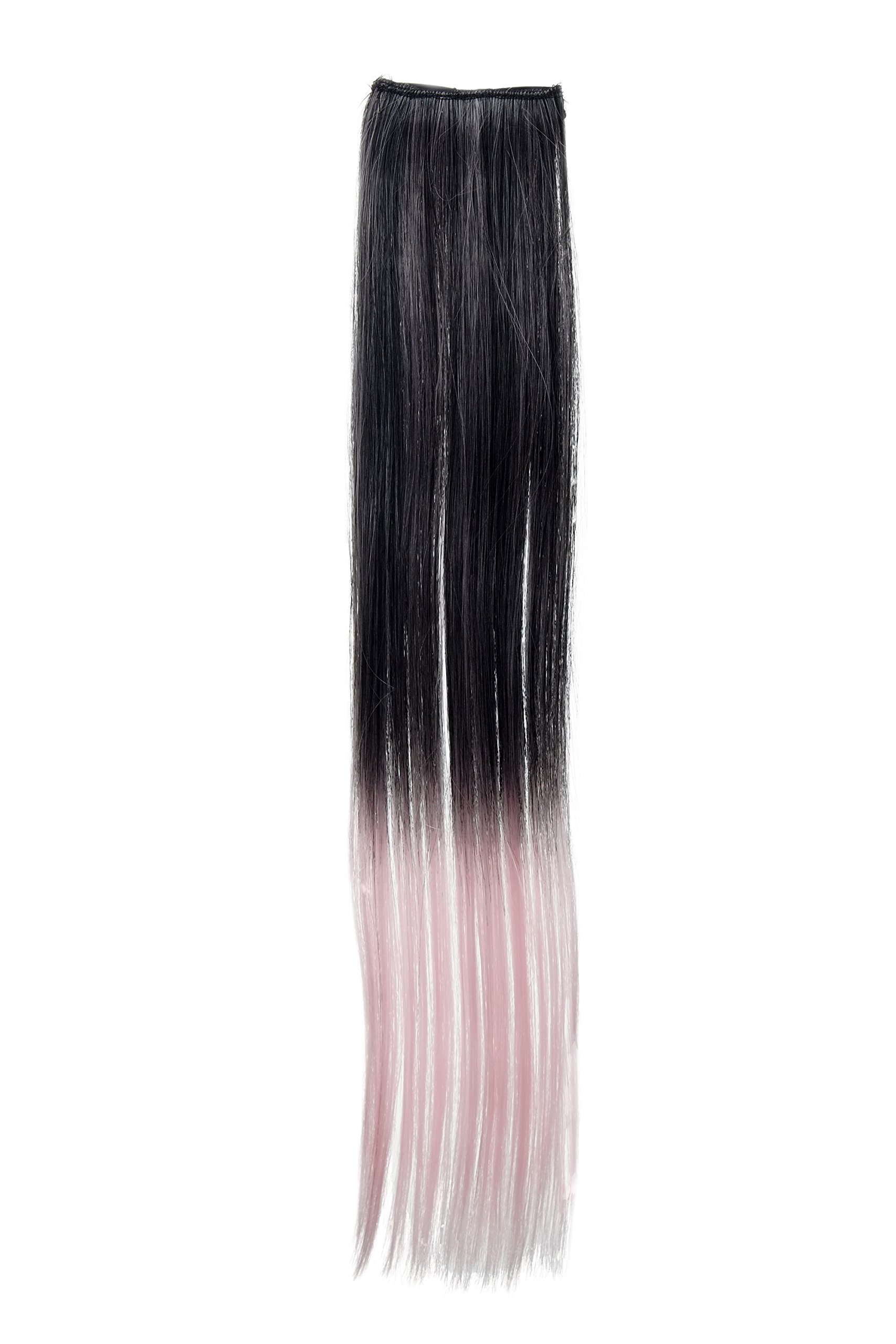 wig-me-up-yzf-p2s18p-clip-in-haarstr-hne-45cm-schwarz-hellrosa-mix image 1