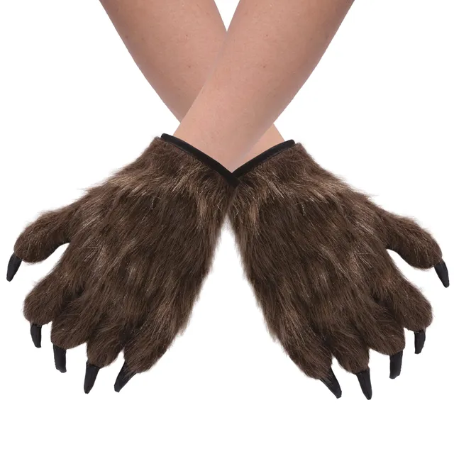 p-tit-clown-23525-werwolf-handschuhe-erwachsene-braun image 1
