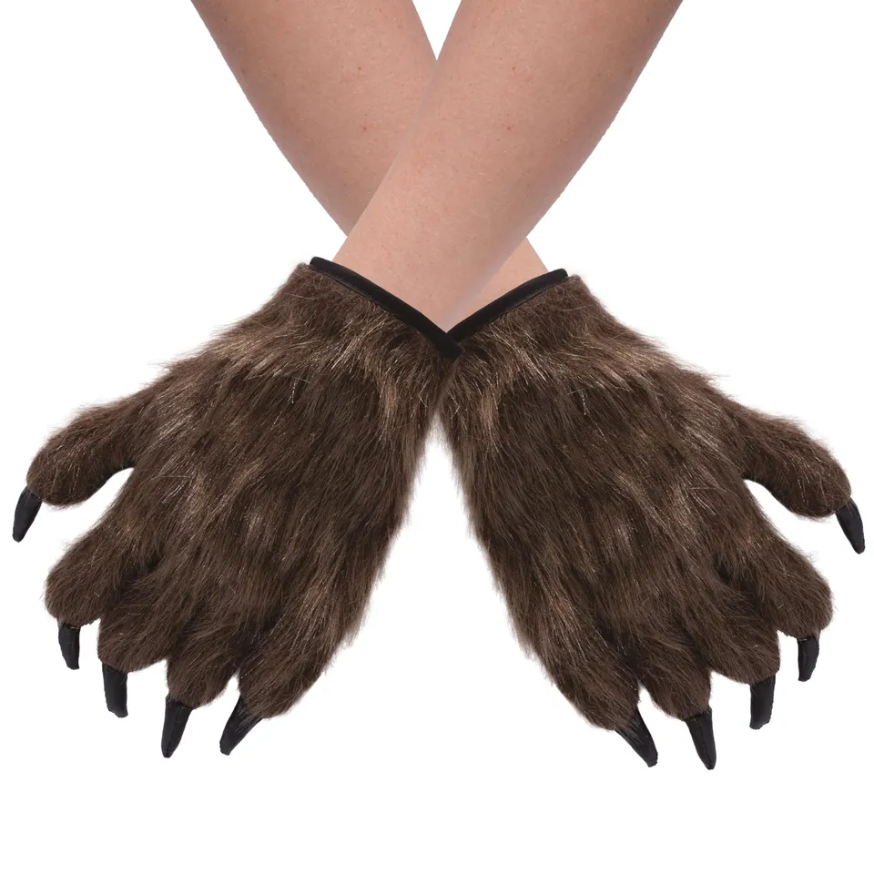 p-tit-clown-23525-werwolf-handschuhe-erwachsene-braun image 1