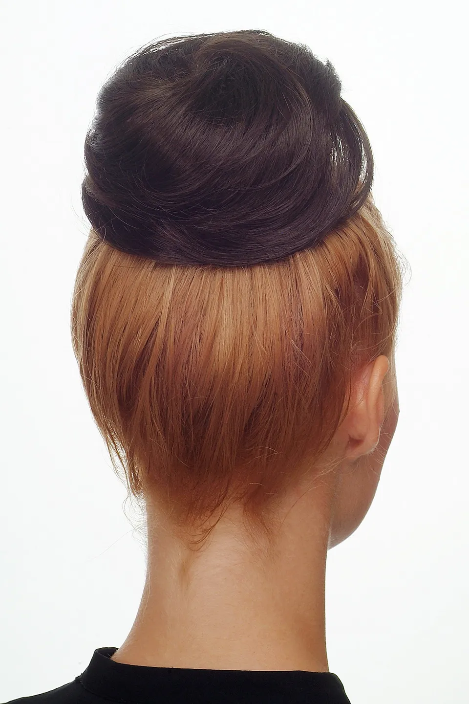 wig-me-up-nha-004c-8-dutt-haarteil-60er-vintage-sehr-gro-dunkelbraun image 1