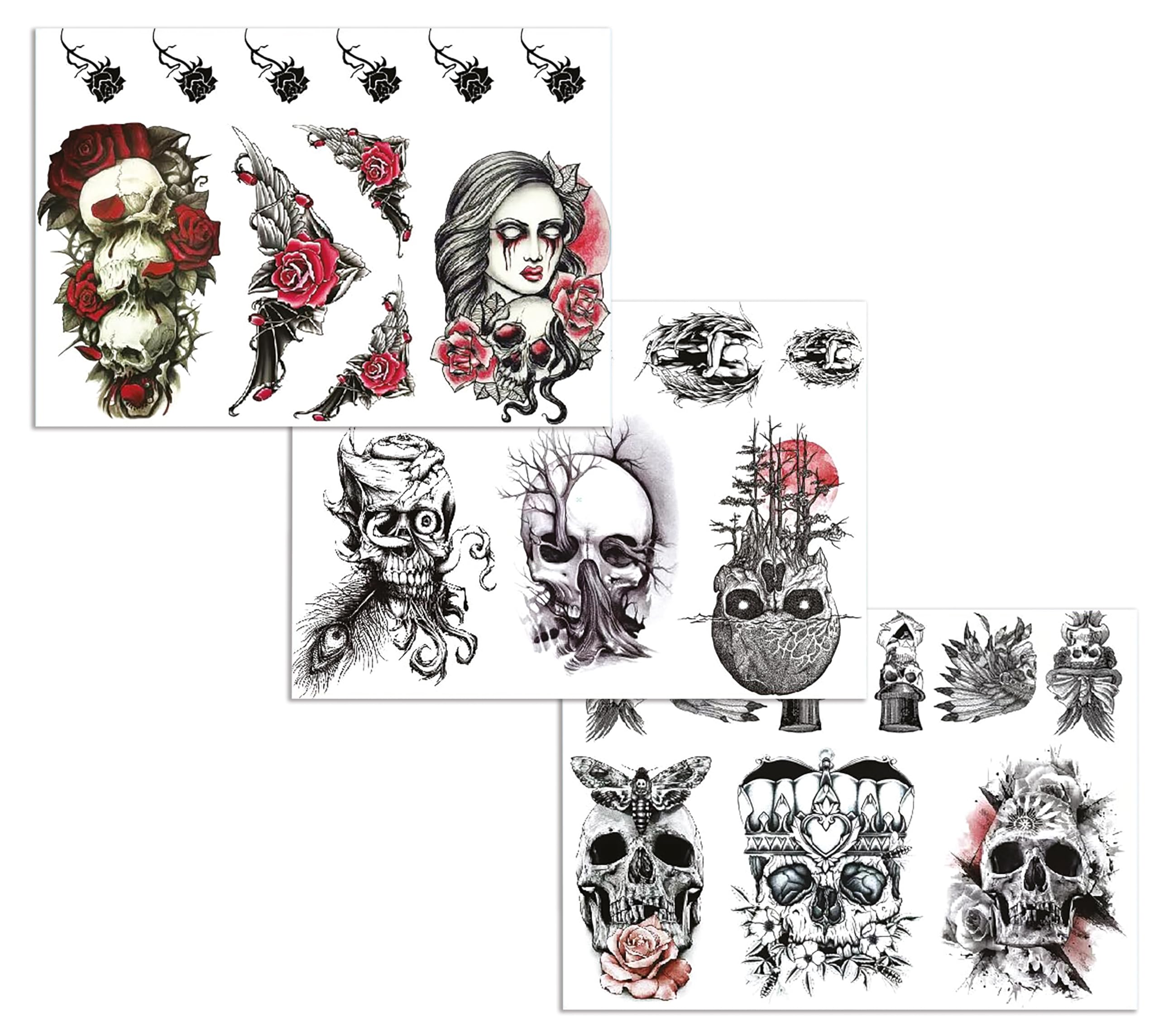p-tit-clown-tempor-re-tattoos-totenkopf-halloween-tattoo-bogen image 1