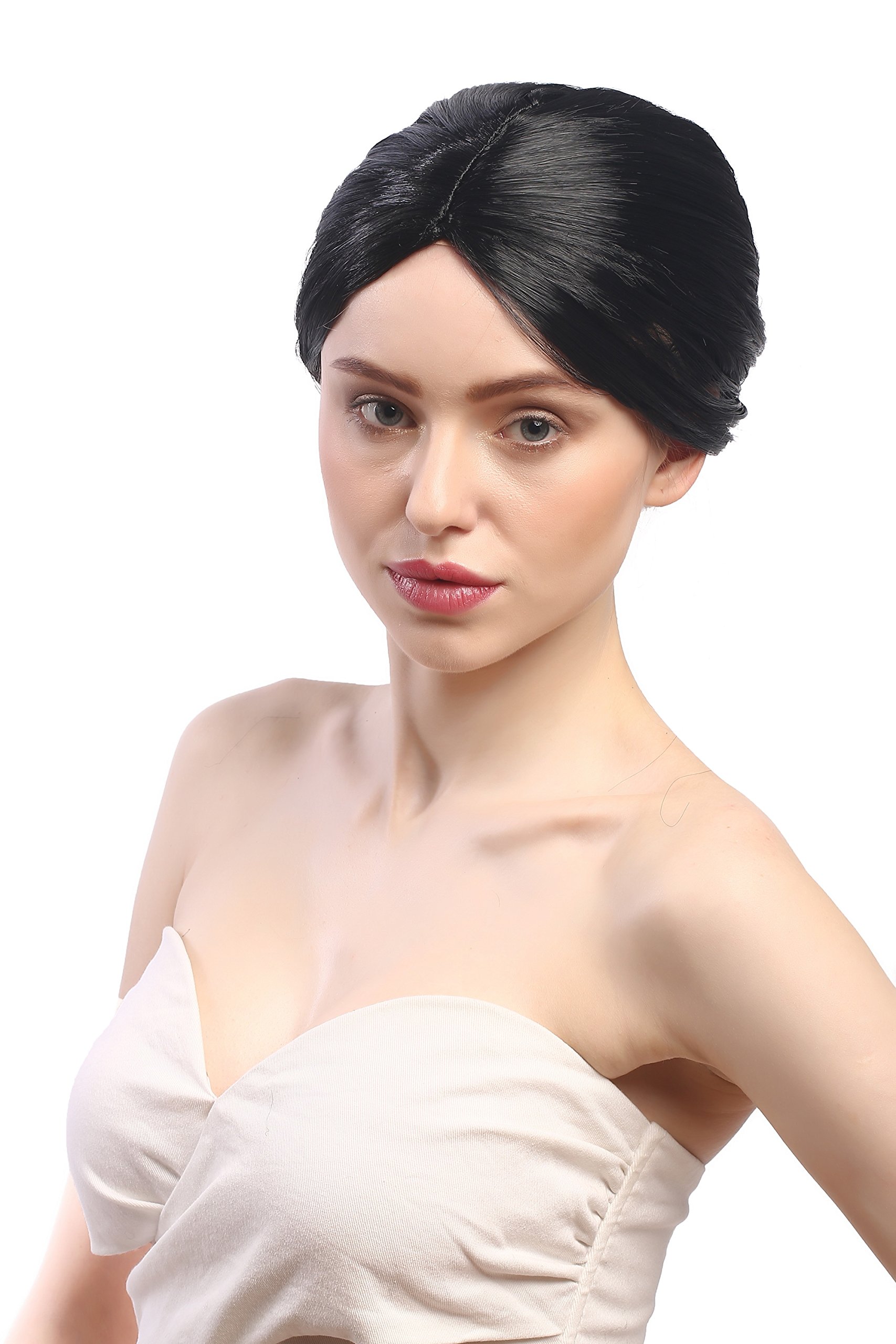 wig-me-up-68127-p103-ballerina-dutt-per-cke-schwarz-streng-mit-haarknoten image 2