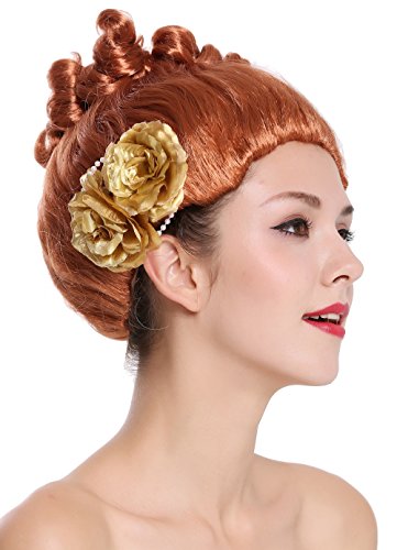 wig-me-up-cxh-005-p130-damen-karneval-per-cke-rot-hochgesteckt-blume-15-cm image 6