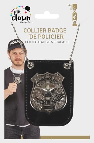 ptit-clown-polizeiabzeichen-halskette-realistisches-polizei-accessoire-einheitsg image 7