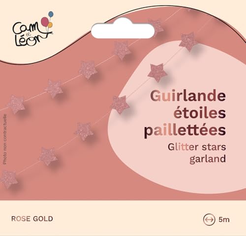ptit-clown-girlande-mini-sterne-glitzer-rosa-gold-3-m image 7