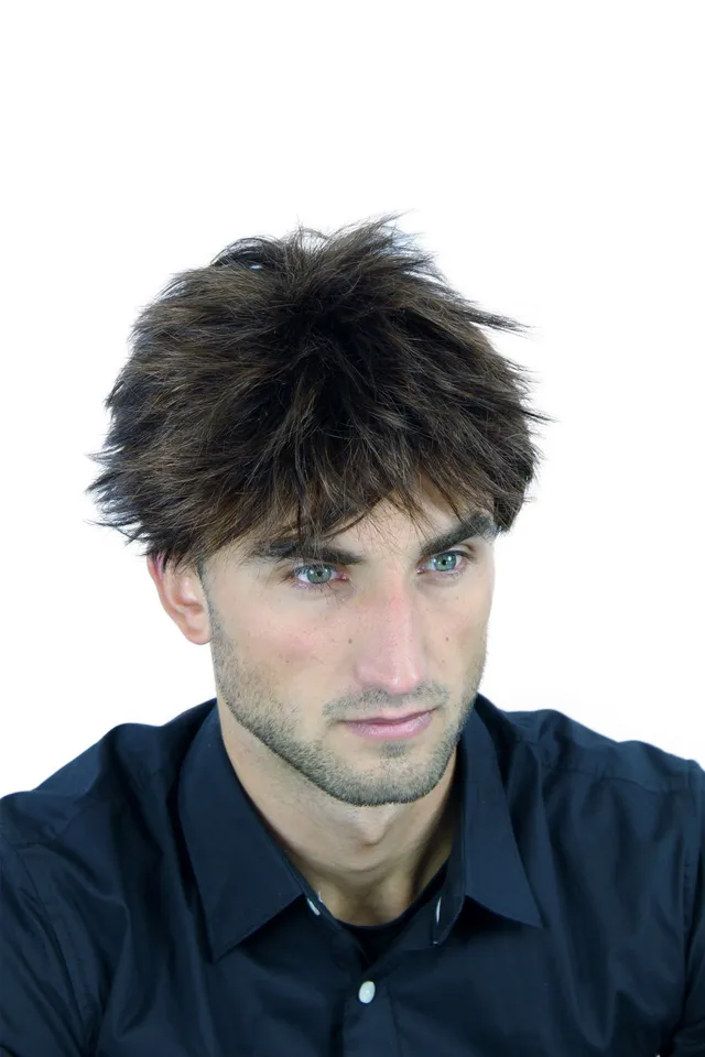 wig-me-up-wl-3031a-2-30-herrenper-cke-kurz-dicht-wild-dunkelbraun-rotbraun image 1