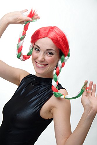 wig-me-up-xr-013-damenper-cke-geflochtene-fan-z-pfe-italien-rot-gr-n-wei-50-cm image 6
