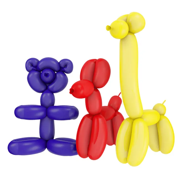 ptit-clown-22461-modellierballons-bunt-25-st-ck-naturlatex image 1