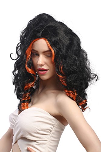 wig-me-up-31703-p103-24-damen-vamp-per-cke-lang-lockig-schwarz-orange-50-cm image 6