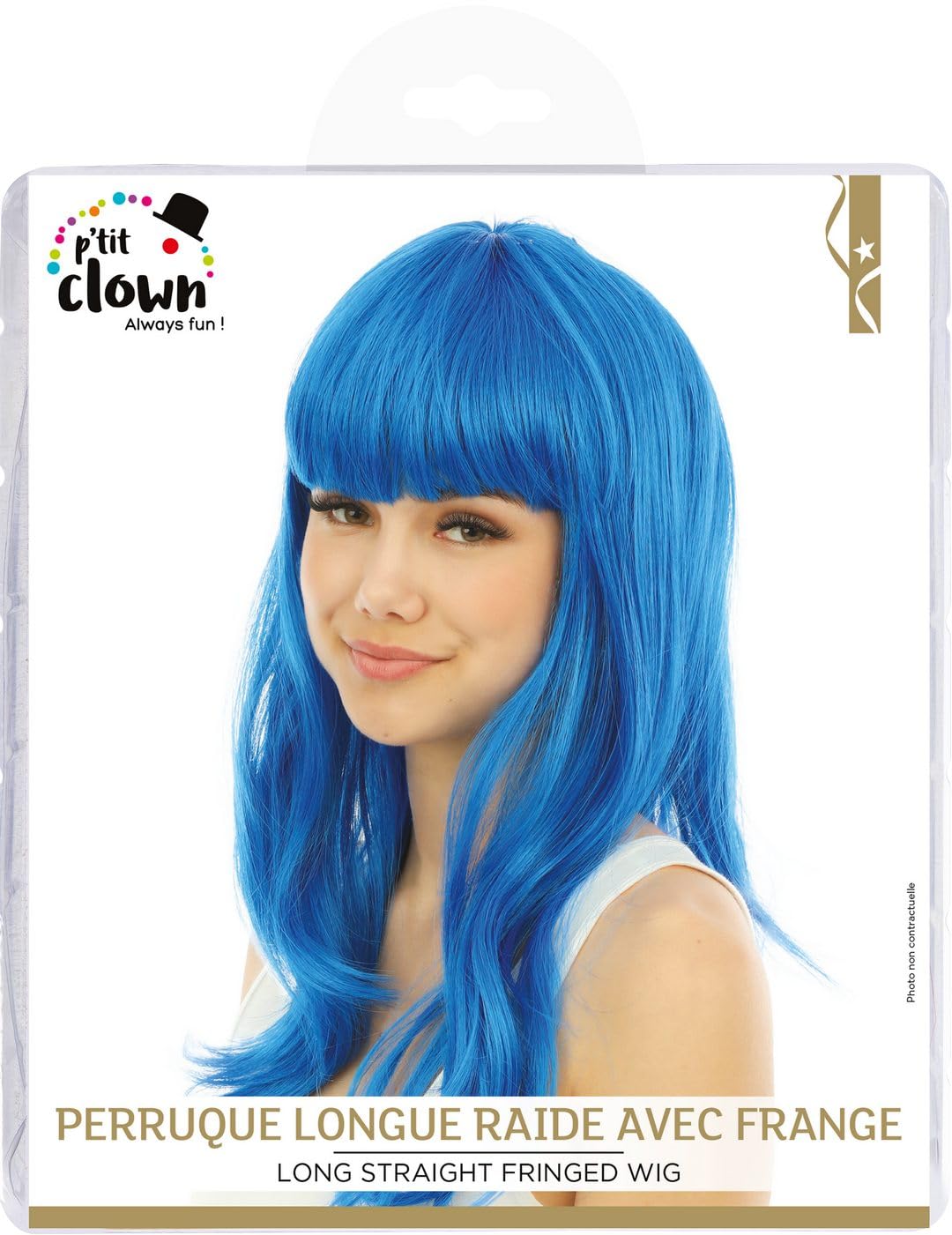 ptit-clown-68060-lola-per-cke-lang-glatt-mit-pony-blau-50-cm image 4