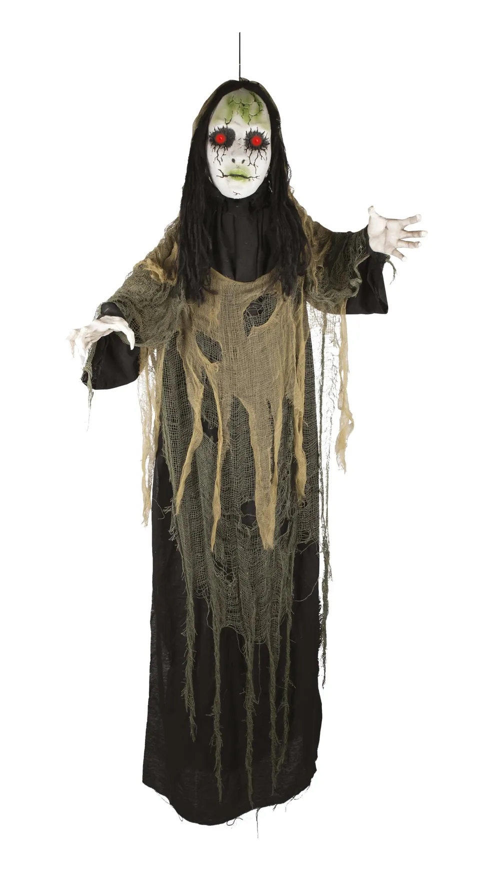 p-tit-clown-halloween-automat-h-ngende-gr-ne-dame-170-cm-animatronic-mit-sound-u image 1