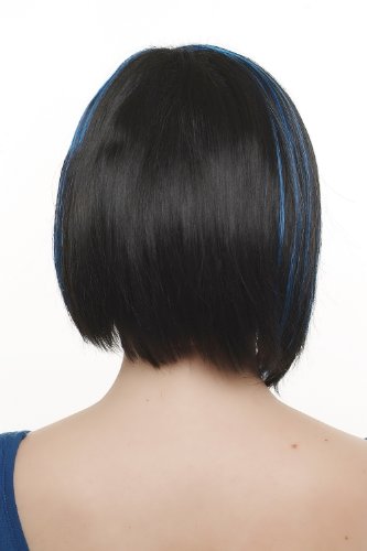 wig-me-up-kurzhaarper-cke-sa048-2b061-schwarz-mit-blauen-str-hnen-bob-30-cm image 7