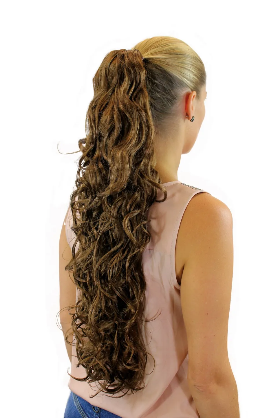 wig-me-up-jl-4030-haarteil-zopf-lockig-sehr-lang-65-cm-braun-12-mit-butterfly-kl image 1