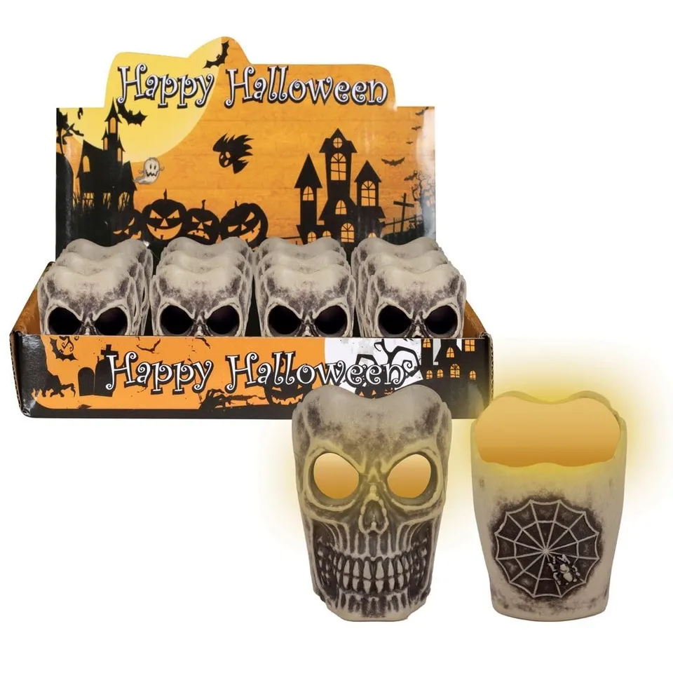 ptit-clown-23526-led-kerze-totenkopf-mit-spinnennetz-7-cm image 1