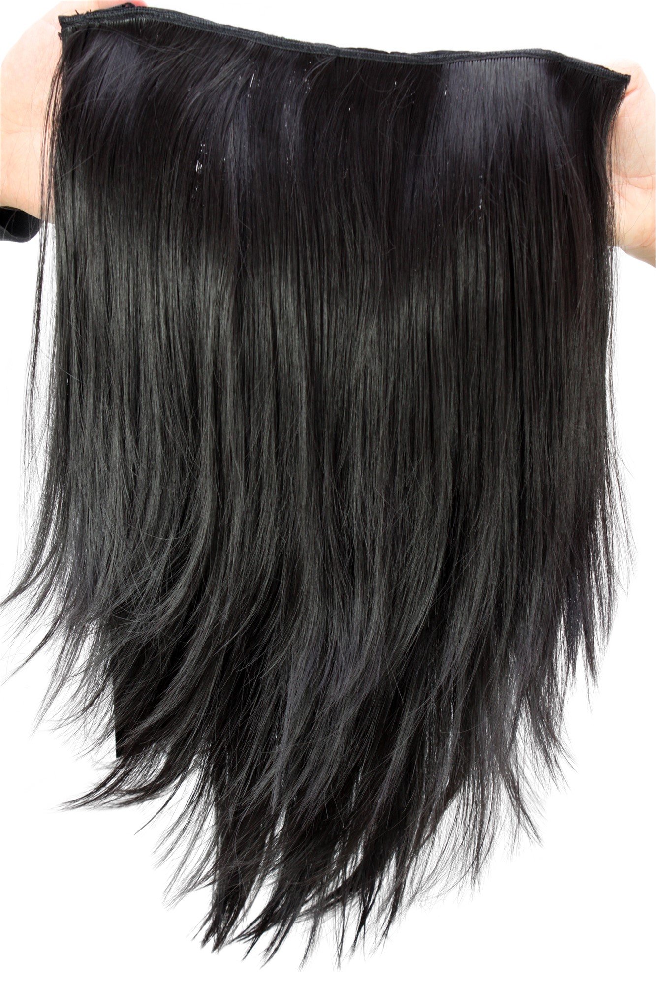 wig-me-up-h9514-2-haarteil-halbper-cke-clip-in-schwarz-glatt-50-cm image 1