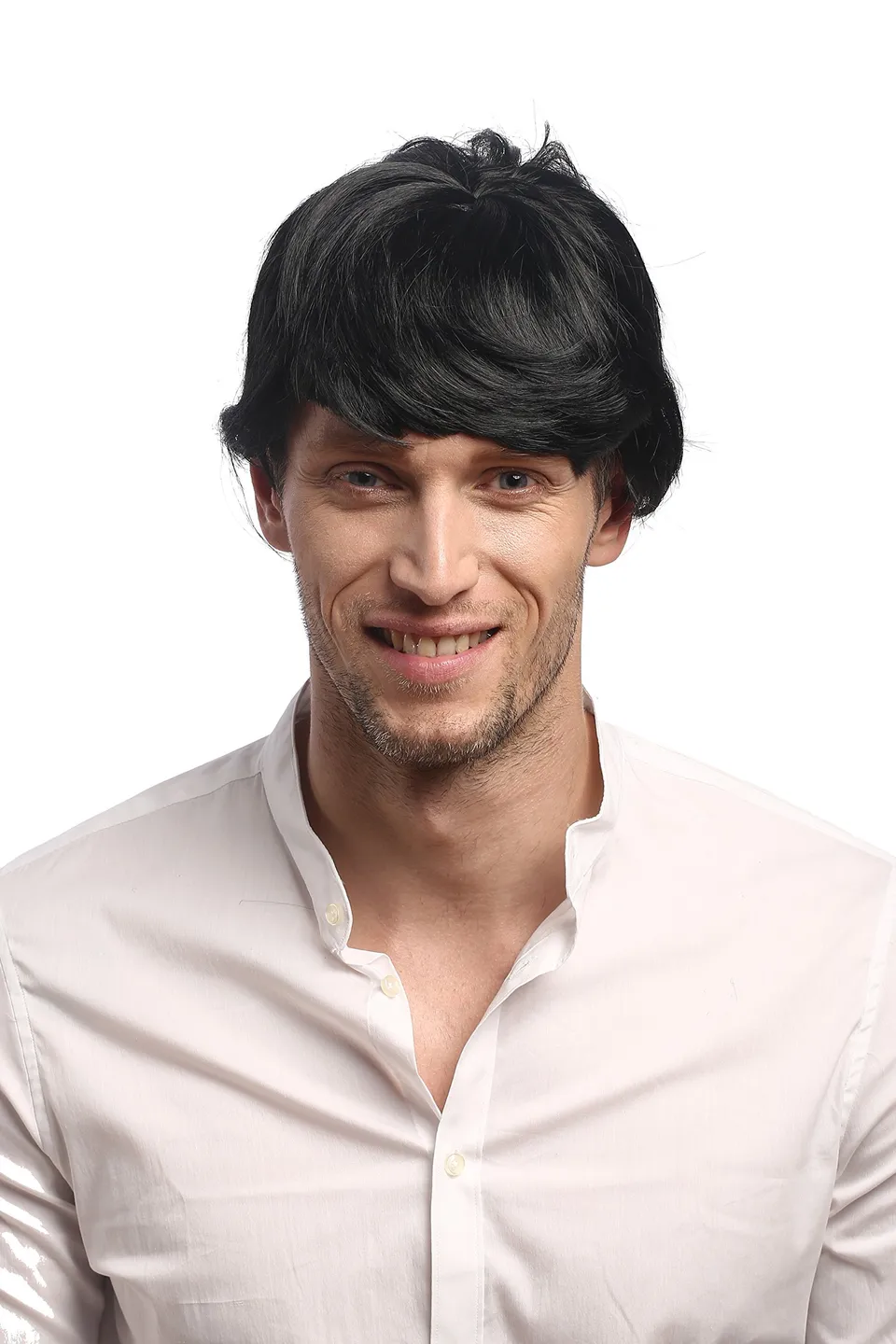 wig-me-up-91087-za103-herren-per-cke-kurz-schwarz-mit-pony image 1