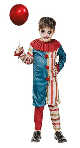 p-tit-clown-clown-kost-m-f-r-kinder-10-12-jahre-wei-blau-rot image 5