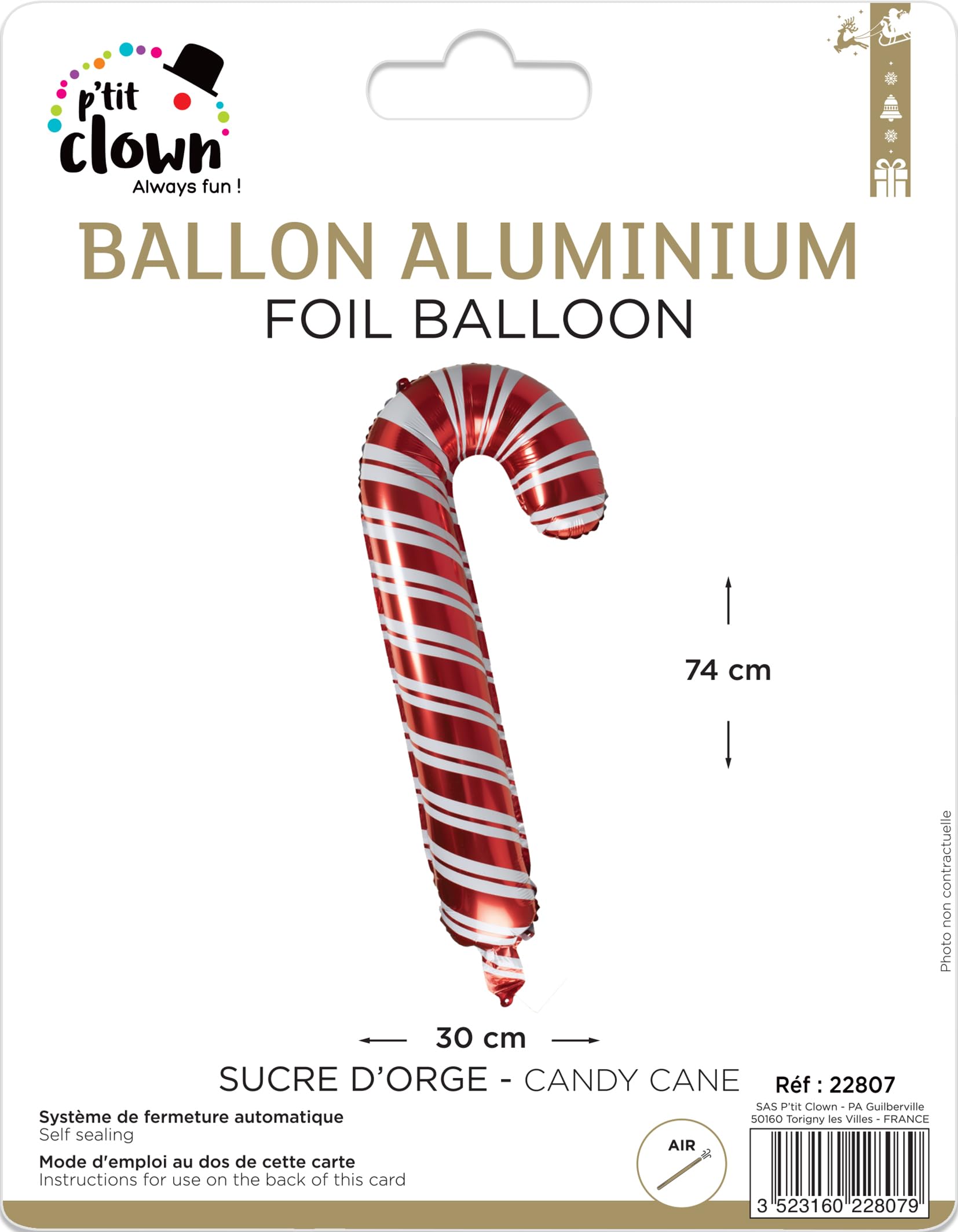 p-tit-clown-folienballon-zuckerstange-74-cm-mylar image 2