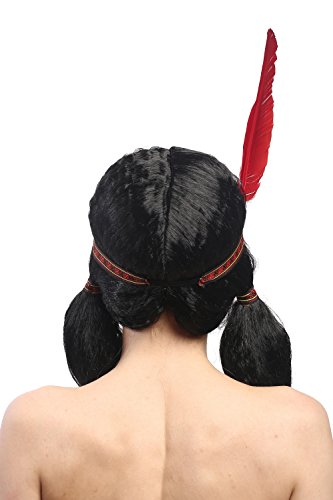 wig-me-up-91224-indianerin-per-cke-z-pfe-mit-stirnband-und-feder-50-cm image 8