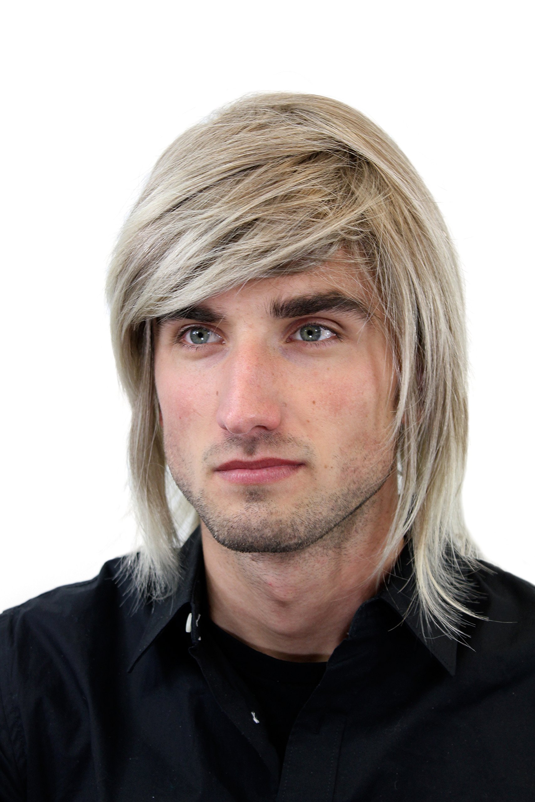 wig-me-up-gfw892-18t22-herrenper-cke-lang-blond-mix-mit-seitenscheitel-35-cm image 1