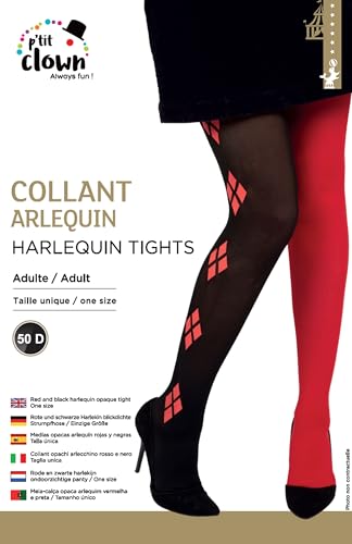 p-tit-clown-22165-harlekin-strumpfhose-rot-schwarz-blickdicht image 5